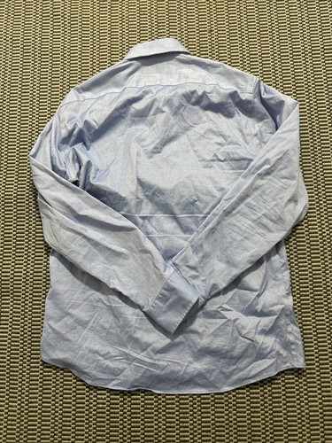 Bonobos wrinkle free slim fit blue dress shirt mens large cotton spandex - Picture 6 of 7