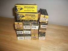 Vintage Assorted Sylvania Radio TV Vacuum Electronic Tube Lot Of 15-As shown