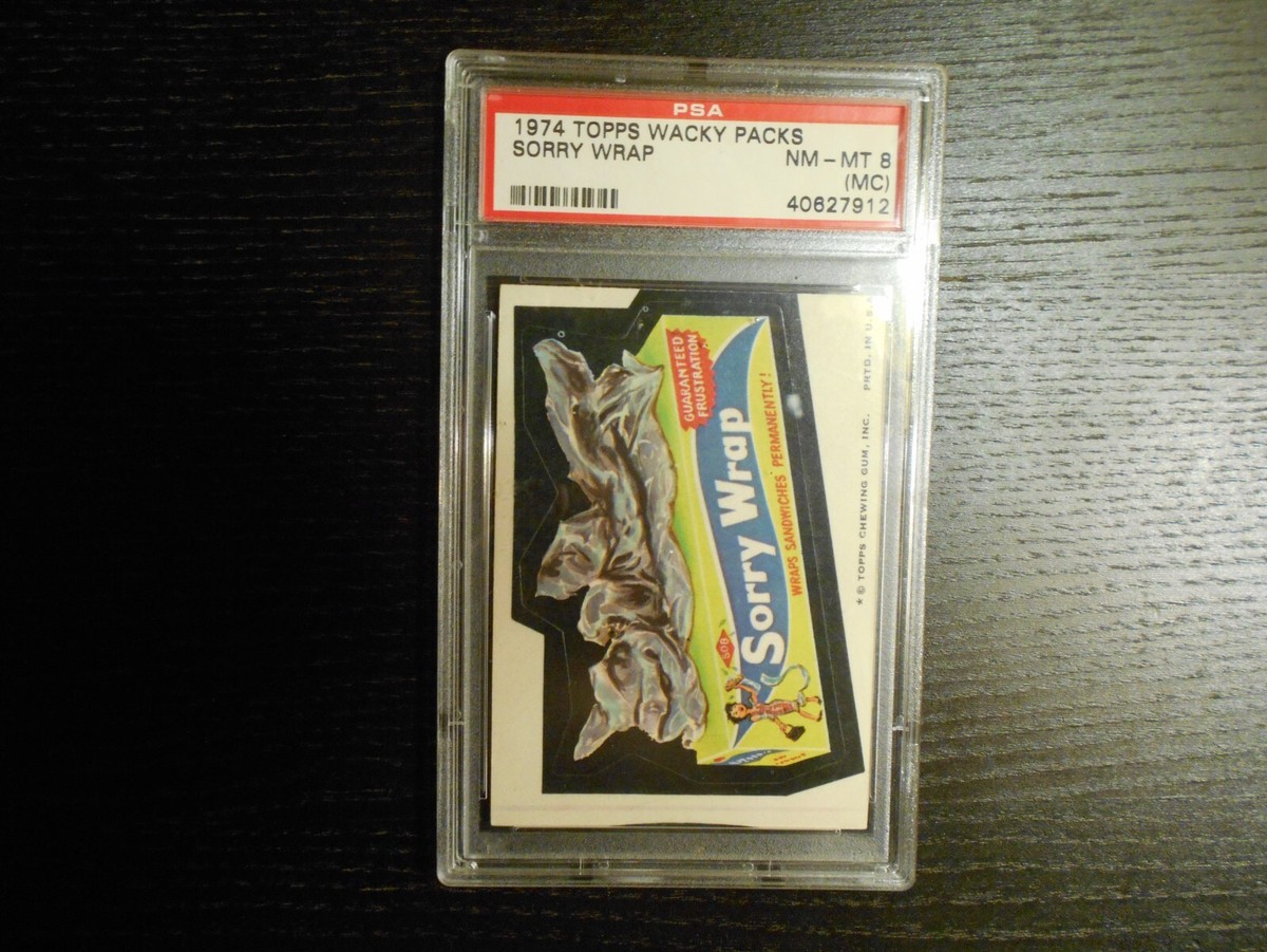 1974 Topps WACKY PACKAGES Series 7 Sorry Wrap PSA 8 m/c (NM-MINT