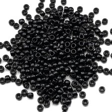 Gxueshan 1000 Pcs Acrylic Black Pony Beads 6x9mm Bulk for Friendship Bracelet...