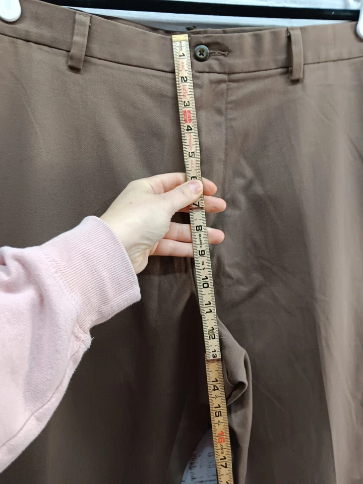 David Taylor Collection Pants Men's 40x30 Brown Stretch Elastic Casual Comfort - Image 4 of 4