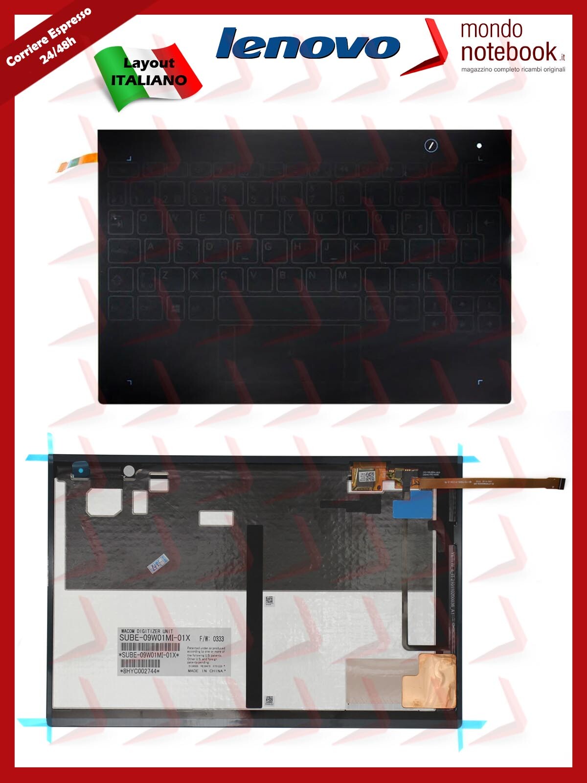Tastiera Italiana Secondo Display LENOVO SUBE-09W01MI-01X AP101663 SD68C05365