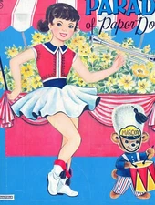 VINTGE UNCUT 1960S PARADE MAJORETTE PAPER DOLL HD LASER REPRODUCTION NO1 TOP SLR
