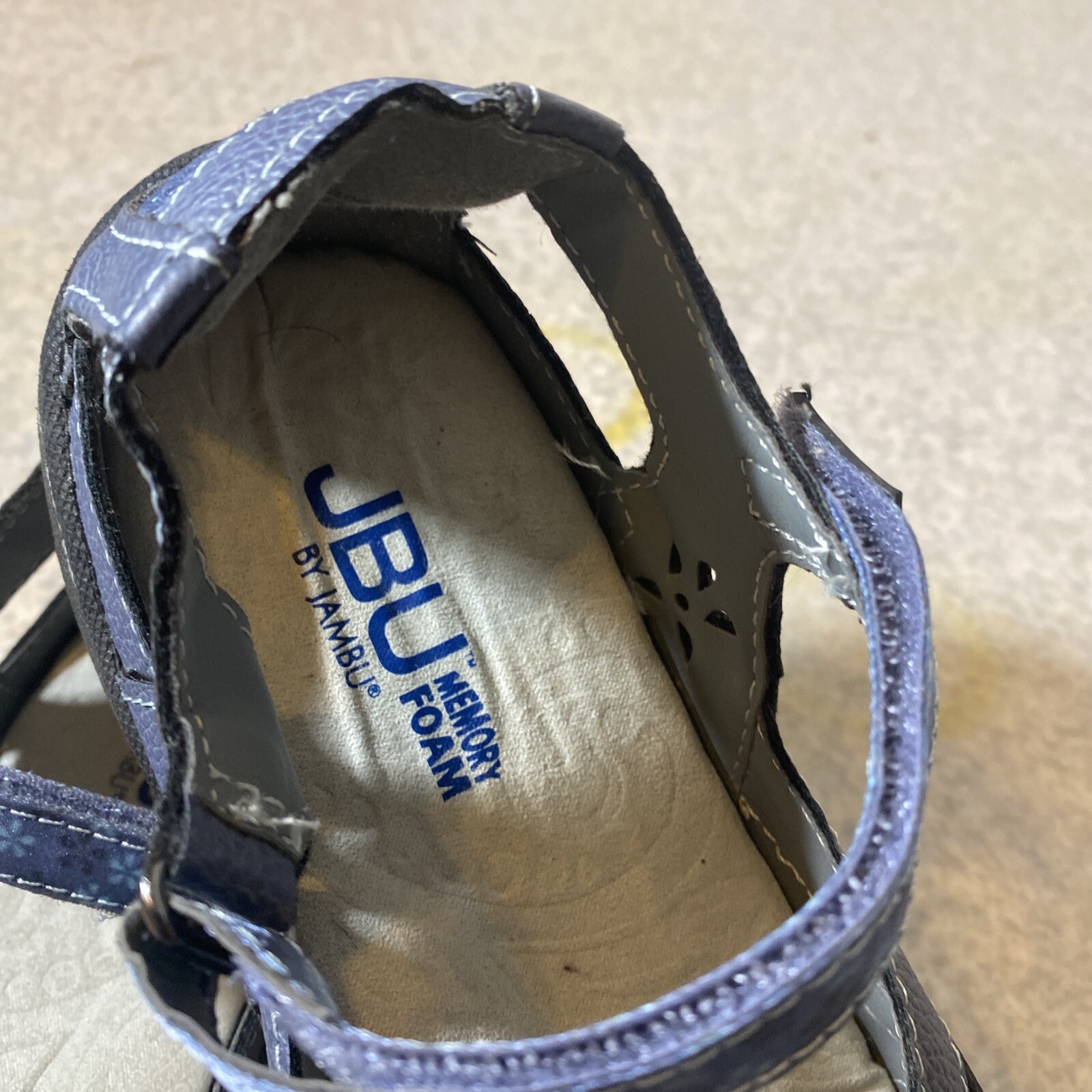 Jambu Shoes Women’s 6 Blue Mary Jane Comfort Floral T… Gem