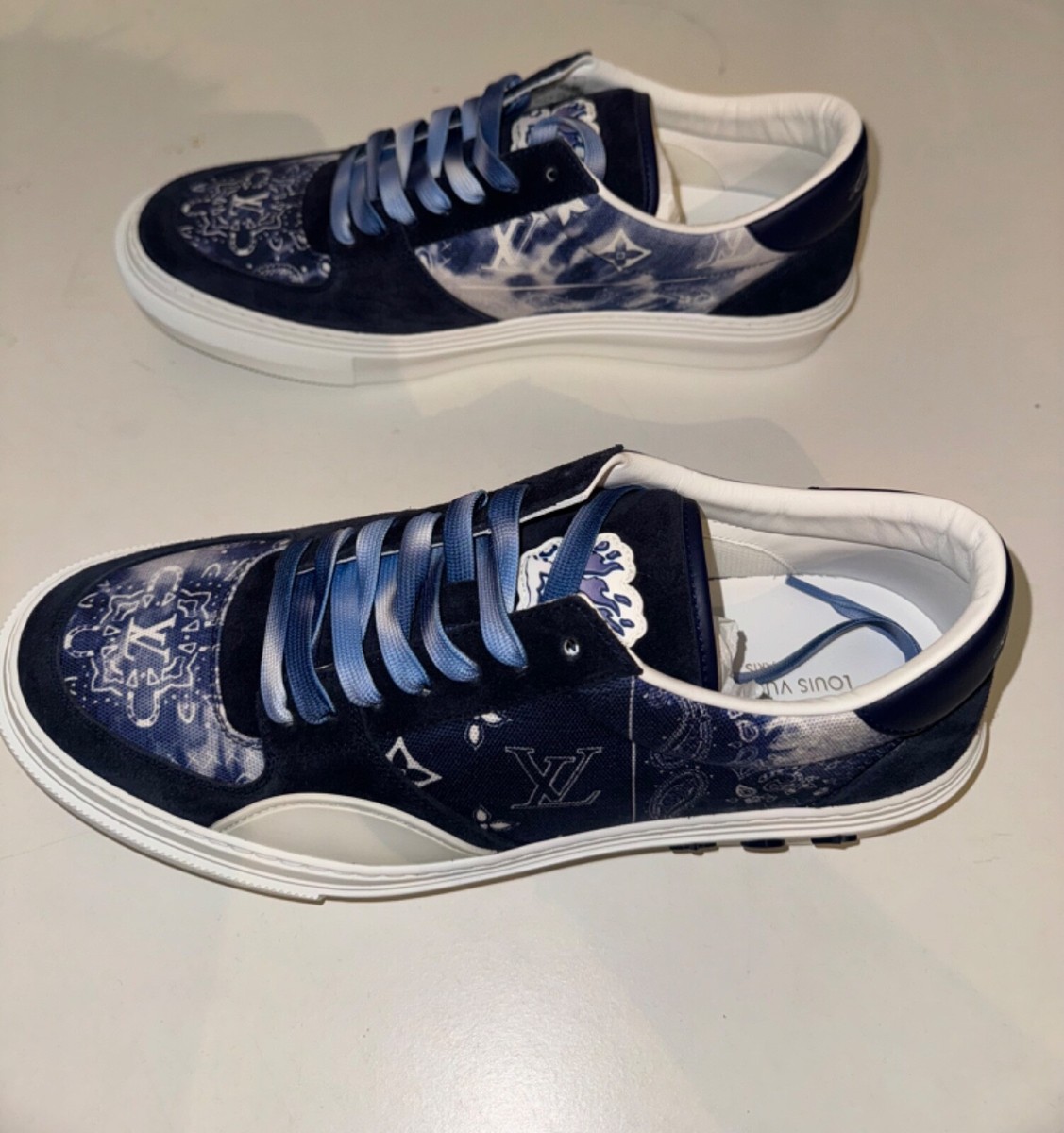 Louis Vuitton OLLIE CLOTH LOW TRAINERS -Bandana Blue | eBay
