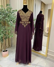 SALE New Moroccan Dubai Kaftan Farasha Abaya Dress Very Fancy Long Gown Ms 602