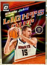 JERSEY # MATCH!! Nikola Jokic 2023-24 Donruss Optic Lights Out 15/99! NUGGETS!