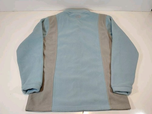 North Face Fleece Jacket Girls XL -Two Tone Baby Blue Gray T206 Full Zip - Picture 6 of 10