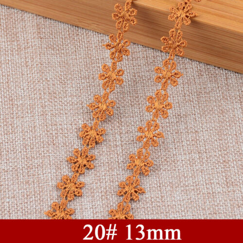 13/15/25mm Guipure Embroidered Daisy Flower Lace Trim Sewing and Embellishment - Picture 33 of 63