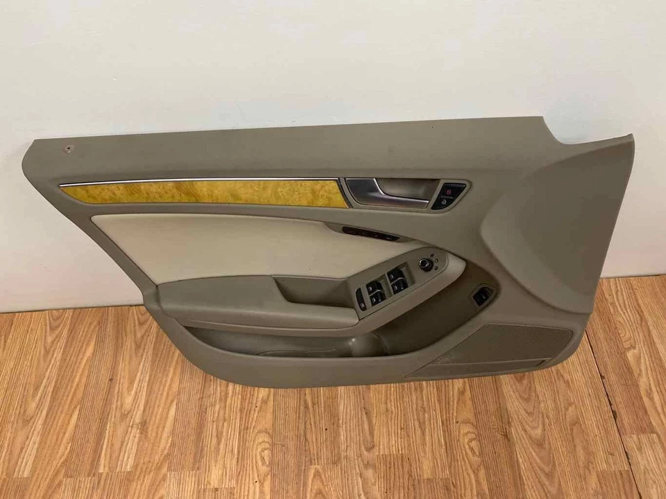 Panel de moldura de puerta del conductor delantero izquierdo cuero marrón para AUDI A4 QUATTRO 09-12 sedán Foto 4 de 4