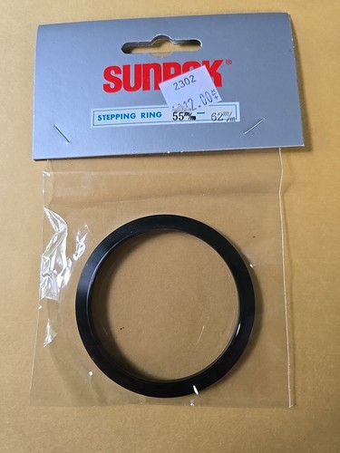 Vtg NOS Metal Step Up Adapter Ring 55mm Lens to 62mm Filter Converter E55-E62 - Picture 1 of 3