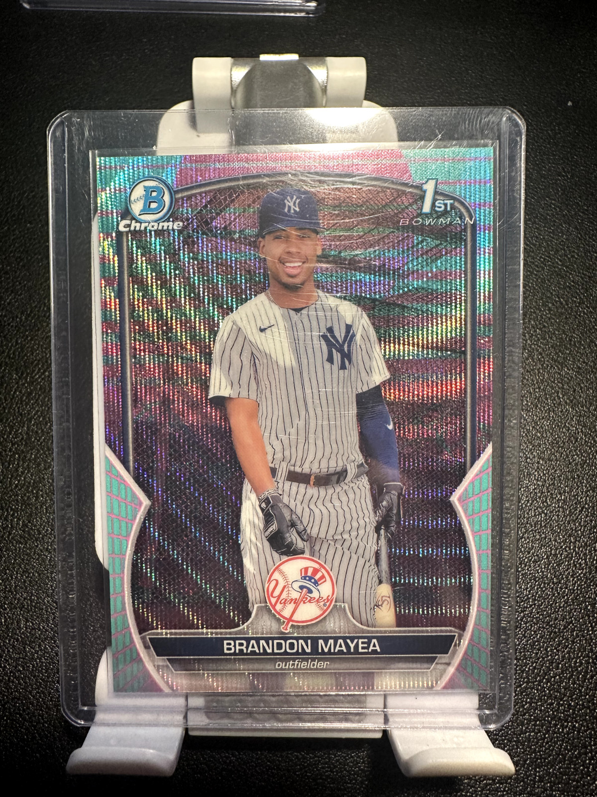 2023 Bowman Chrome - Aqua & Pink Vapor Refractor #BCP-188 Brandon Mayea /125