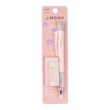 Tombow Limited Edition MONO Graph Pencil 0.5mm & Eraser Coral Pink School Office
