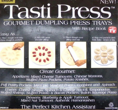 Emson Pasta Pierogi Calzone Pizza Pocket Empenada Dumpling Maker Press Trays 2pc - Picture 8 of 8