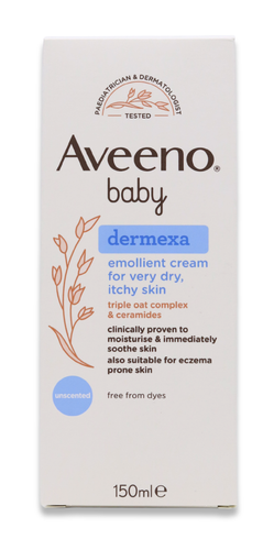 Aveeno Baby Dermexa Emollient Cream 150ml X 2 - Picture 3 of 5