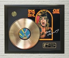 Ozzy Osbourne Framed wood Reproduction Signature LP Record Display. 02