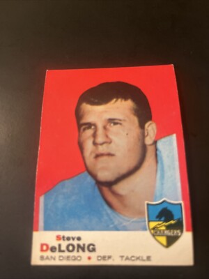 1969 Topps Steve DeLong San Diego Chargers # 129 VG Free Shipping 