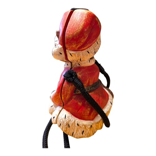 Rare Timmy Woods Santa Squirrel Wooden Carved Beverly Hills Handbag Purse - Picture 10 of 16