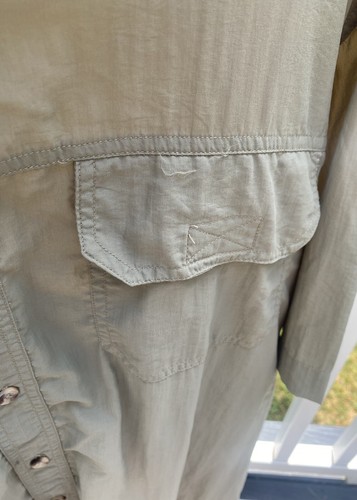 All American Fisherman Vented Fishing Shirt Mens 2XL Short Sleeve Beige XXL. Y-6 - Picture 7 of 8