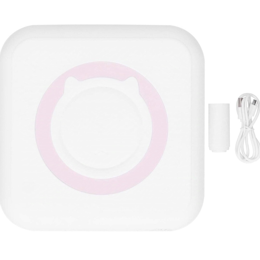 Thermal Portable Label Printer Pink 200DPI for Wrong Question Printing-image