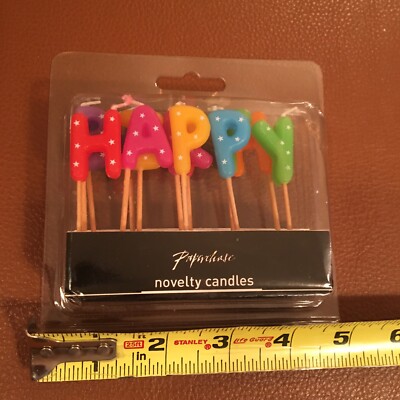  HAPPY BIRTHDAY  cake candles - party supply, cute baking decorations, ￼letters