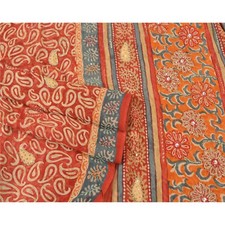 Sanskriti Vintage Bollywood Sarees Pure Georgette Silk Hand Beaded Sari Fabric