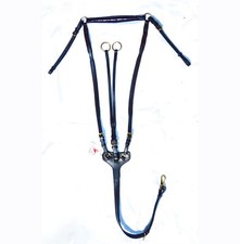 FSS Hunt Hunting Breastplate Adjustable PADDED ELASTIC Running Martingale BLACK