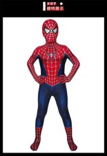 Spider-Man Tobey Maguire Costume Kids Boys Cosplay Jumpsuit  Mask Halloween New