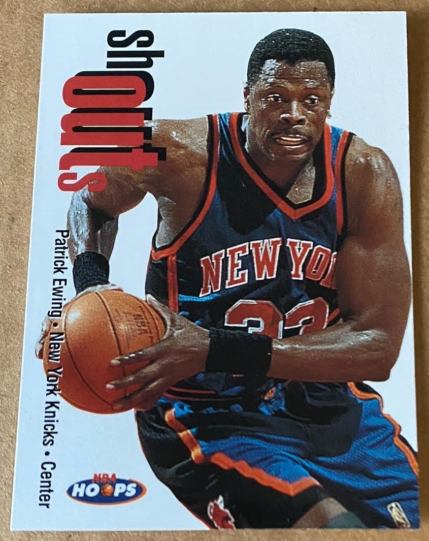 PATRICK EWING HOF 1998-99 SKYBOX NBA HOOPS shOUTs Card #4SO NM-MT