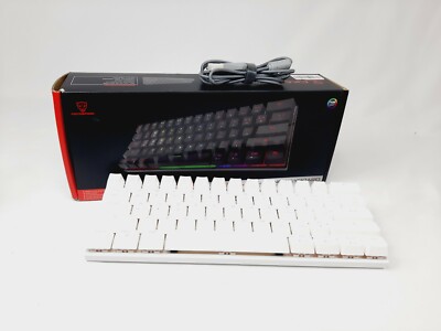 Mototspeed CK62 RGB Gaming Keyboard White with Red Switches