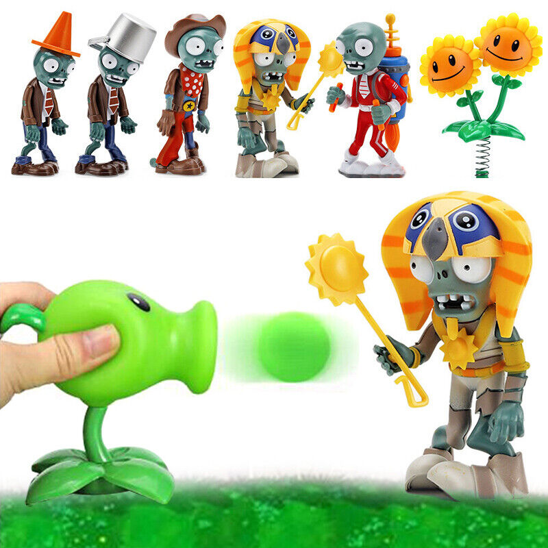 Game Plants VS Zombies Action Figure PVZ Pea Shooter & Zombie Set