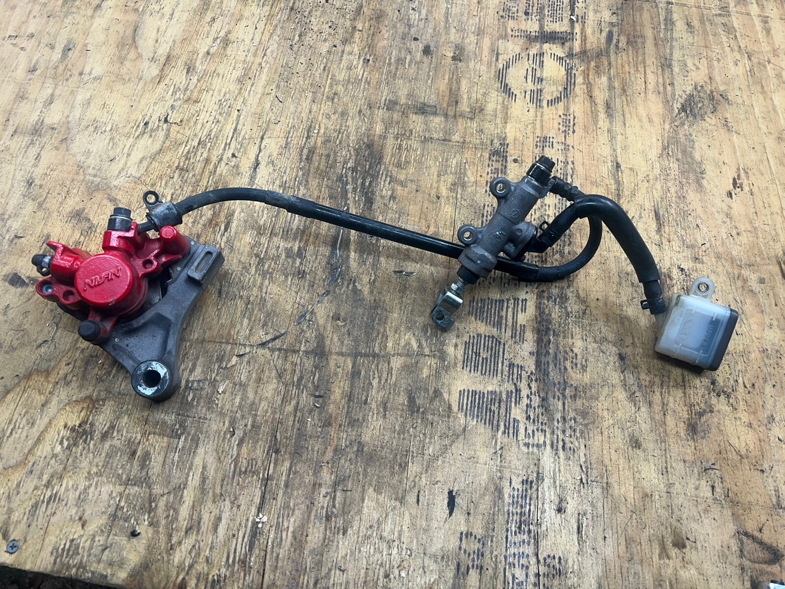 1620 Honda Grom Rear Brake Assembly. Caliper, Line, Master Cylinder