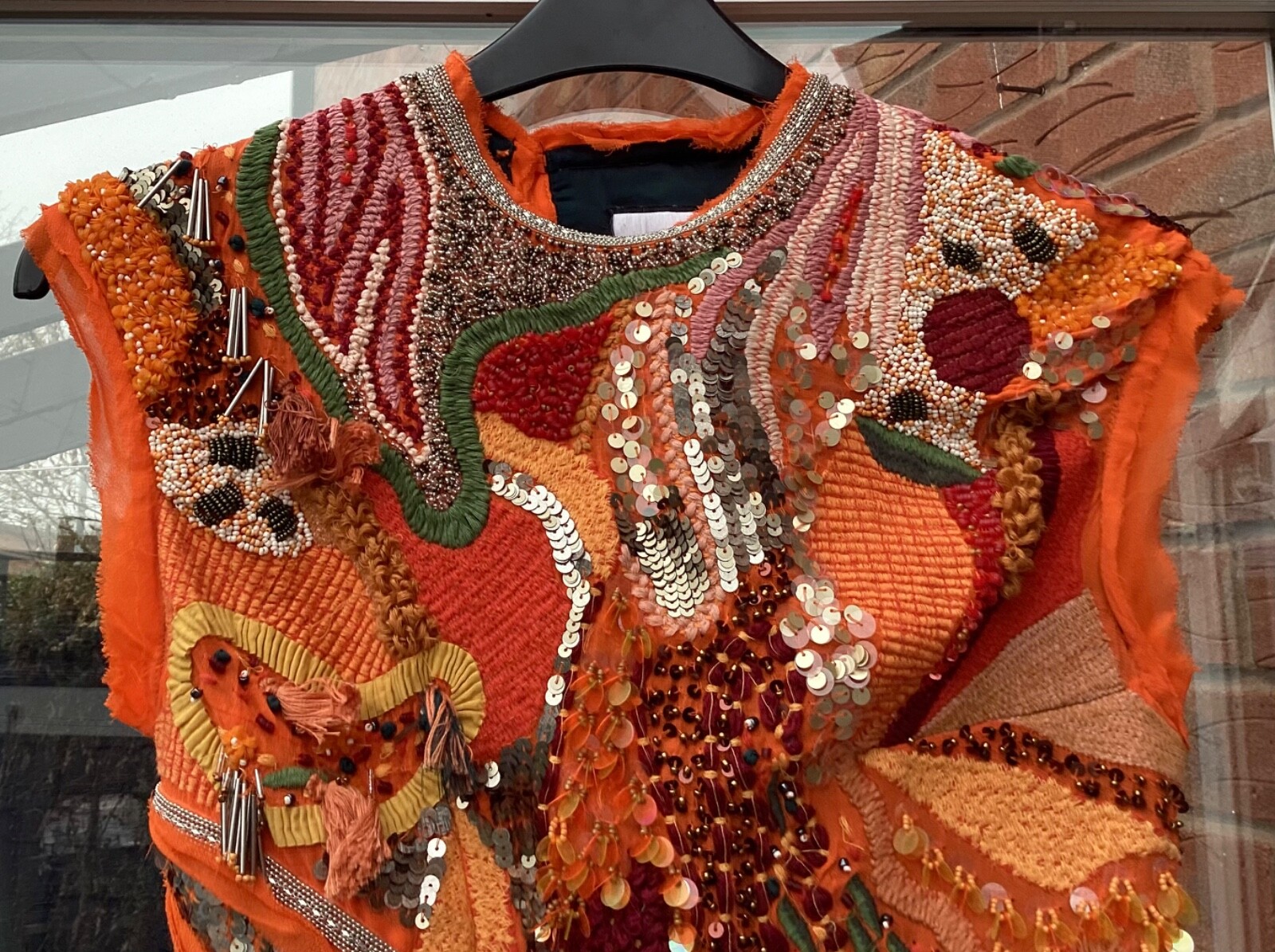BNWT ZARA women’s limited edition ATELIER ORANGE BEADED DRESS RRP £349 2903/203 image 3