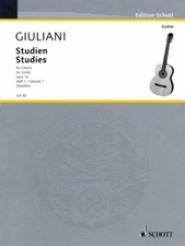 Studies for Guitar Op. 1a Vol 1 Sheet Music Book Mauro Giuliani NEW 049010786
