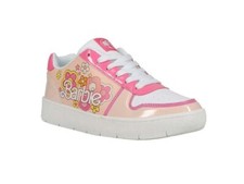 Women's Mattel Barbie Court Sneakers Skater Shoes Flower Hot Pink 6 7 8 9 10 11