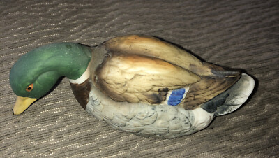 Vintage Figurine Angeline Original Handpainted Porcelain Mallard Duck 
