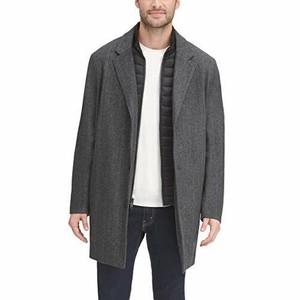 men's wool blend top coat
