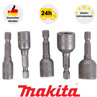 "Makita B-39154 SteckschlüSsel-Set Magnetisch SW6/8/10/12/13 1/4\" 6-Kantaufnahme"