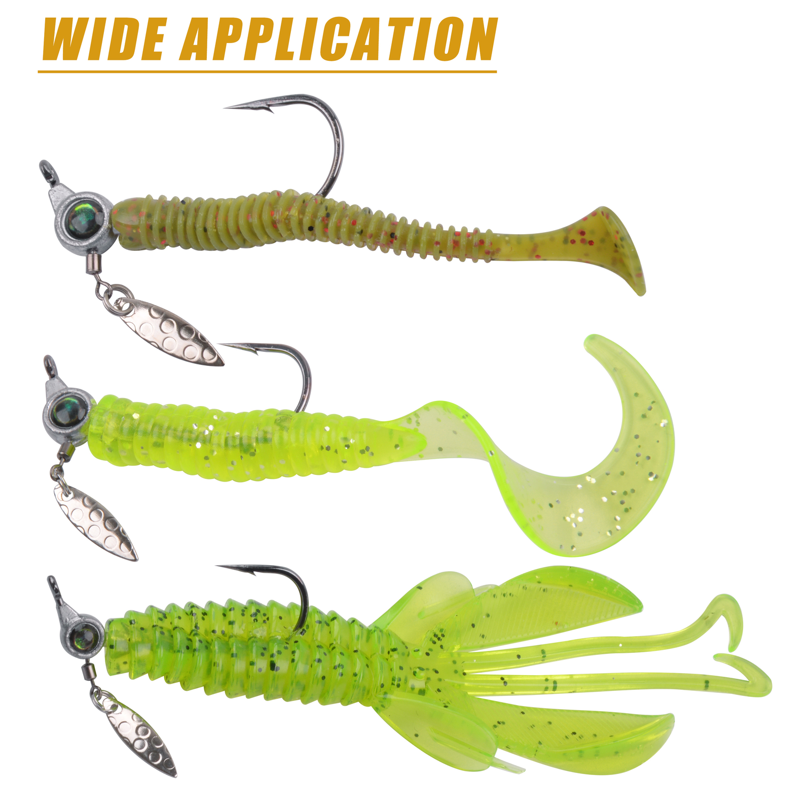 20pcs Unpainted Fishing Jigs Underspin Jig Heads with Willow Blade Bass