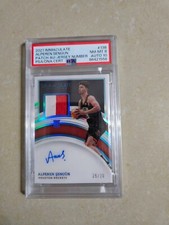 2021-22 Immaculate Alperen Sengun RC Acetate Number Patch Auto /28 PSA 8 10