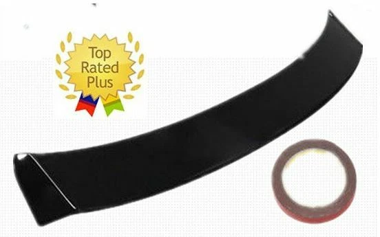 适用于 2008 - 17 Lancer EVO Mugen 风格 3D 波浪黑色后屋顶窗户遮阳板  — 第 2/4 张图片