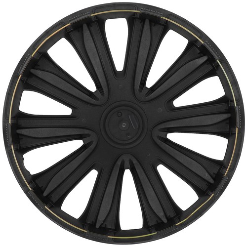 Black & Silver 16 Inch 4Pcs Wheel Covers Kit , Wheel Trim for All Makes Models - Picture 8 of 11