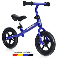 Kids Balance Bike No Pedal Training Bicycle w/ Adjustable Handlebar & Seat Blue