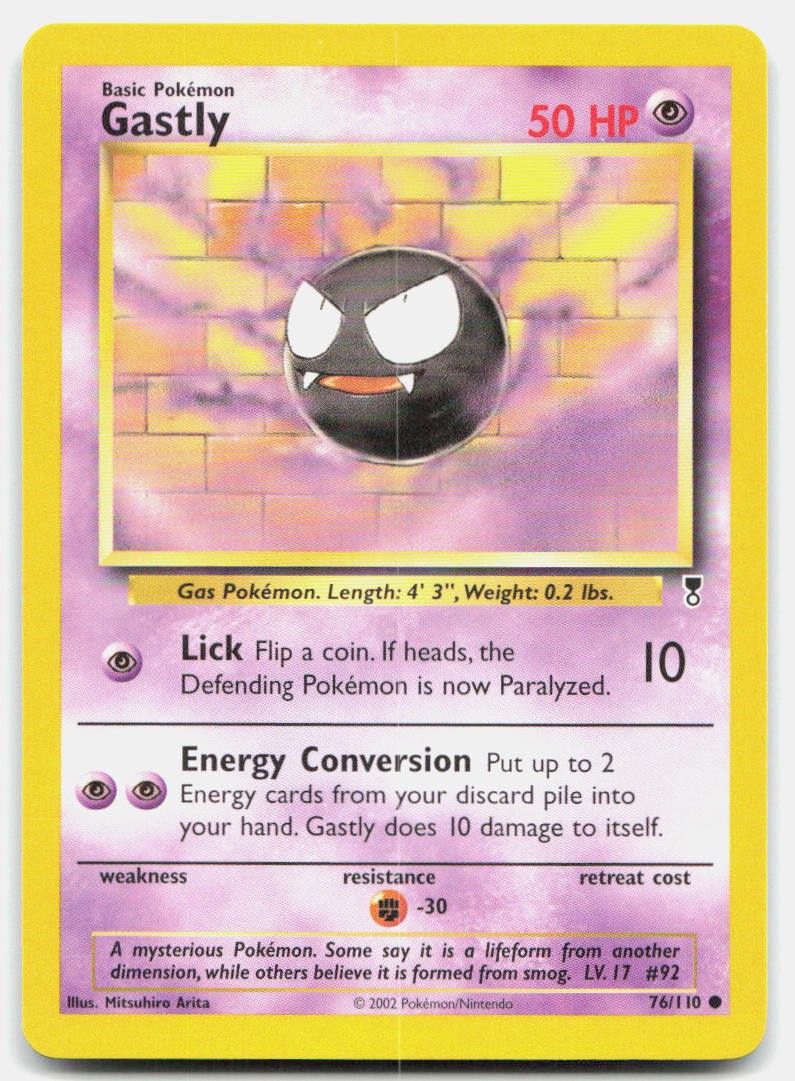 Legendary Collection Gastly 76/110 NM Pokemon Common Tcg Card