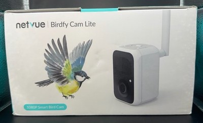 Netvue Birdfy Cam Lite 1080p Wi-Fi Outdoor Camera, Motion, 2-Way Audio, NEW