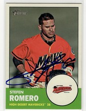 Stefen Romero 2012 Topps Heritage Minor League Hand Signed Card Auto #86