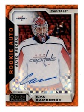2018-19 O-Pee-Chee Platinum Rookie Orange Checkers Ilya Samsonov Auto 3/15