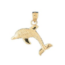 Dolphin Charm Pendant 14k Gold 1.7 Grams 