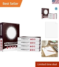Astro White Smooth Printer Paper, 8.5" x 11", 28lb, 97 Brightness, 1,500 Sheets