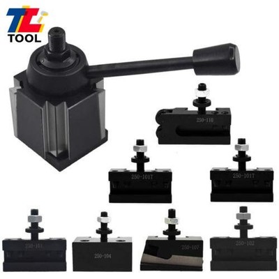 8 pack AXA 250-111 Wedge Tool Post Set For Lathe 6-12'' Plus 2 Extra Tool Holder